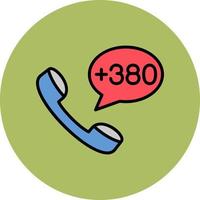 Ukraine Dial code Vector Icon