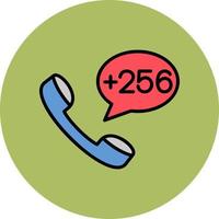 Uganda Dial code Vector Icon