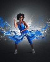 Modern dancer with effects photo