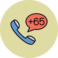 Singapore Dial code Vector Icon