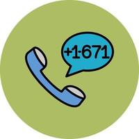 Guam Dial code Vector Icon