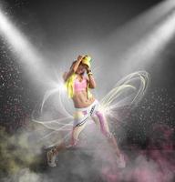 Modern dancer with effects photo