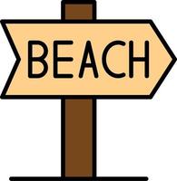 Beach Direction Vector Icon