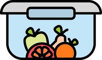 icono de vector de contenedor de alimentos