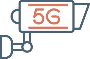 5g cctv cámara vector icono