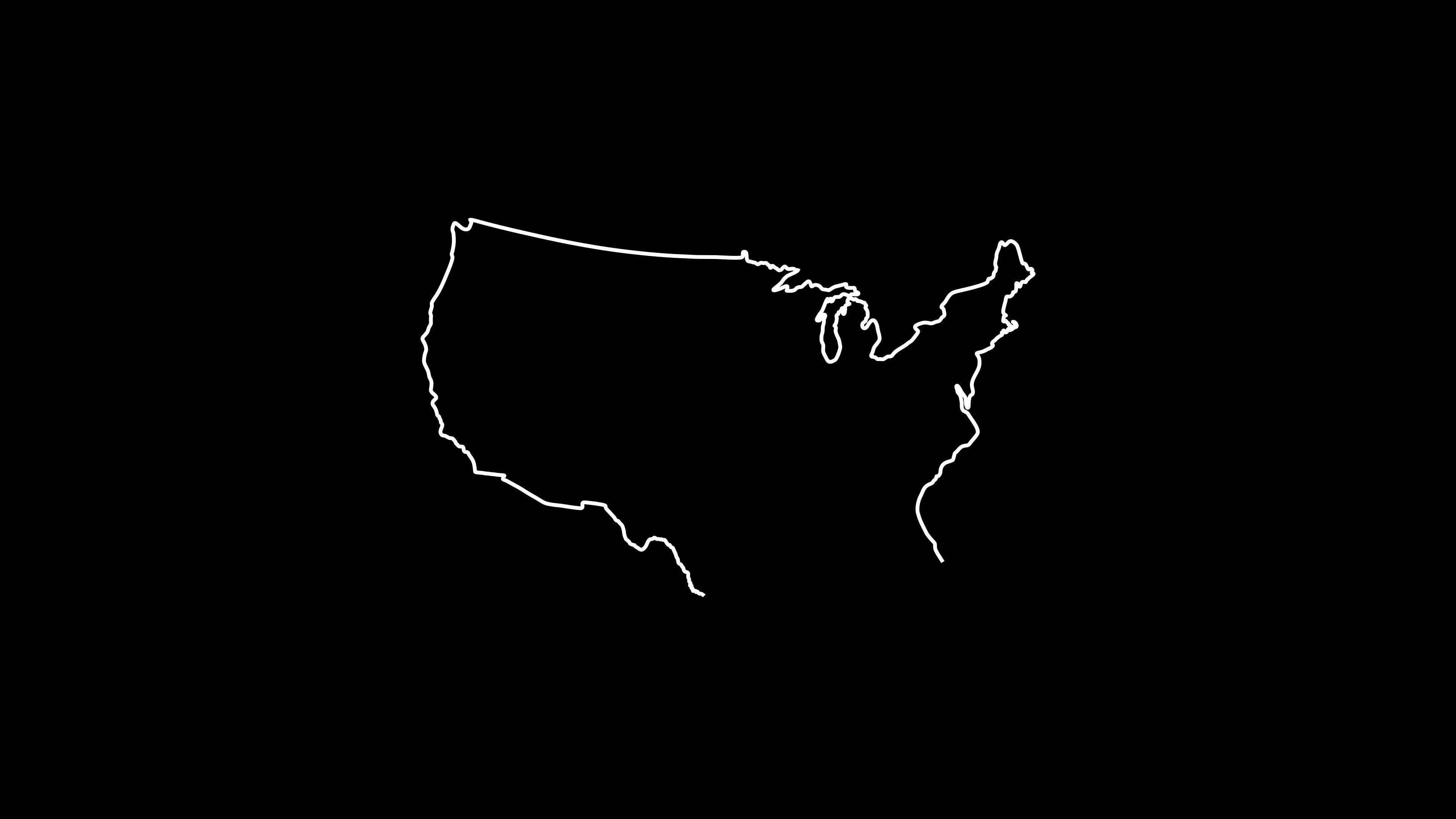 USA map animation line Black line - Usa Map Animation Line Black Line Animation 4k Resolution United States Of America Map Outline Free Video