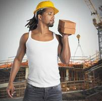 Handsome construction worker photo