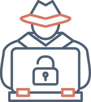 hacker ciber ataque vector icono