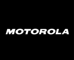 Motorola Brand Logo Phone Symbol Name White Design Usa Mobile Vector Illustration With Black Background