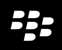 BlackBerry Logo Brand Phone Symbol White Design Canada Mobile Vector Illustration With Black Background