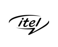 Itel Brand Logo Phone Symbol Black Design China Mobile Vector Illustration