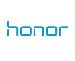 honor marca logo teléfono símbolo nombre azul diseño China móvil vector ilustración