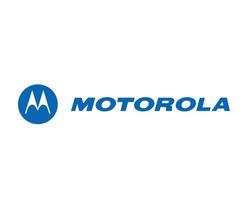 Motorola Logo Brand Phone Symbol With Name Blue Design Usa Mobile Vector Illustration