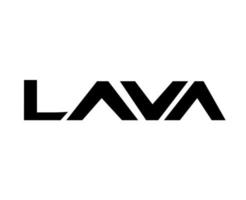 lava marca logo teléfono símbolo nombre negro diseño India móvil vector ilustración