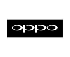 Oppo Brand Logo Phone Symbol Design Chinese Mobile Vector Illustration White And Black