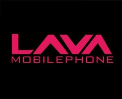 Lava Brand Logo Phone Symbol Pink Design India Mobile Vector Illustration With Black Background