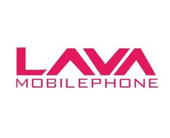 lava marca logo teléfono símbolo rosado diseño India móvil vector ilustración
