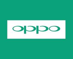 Oppo Brand Logo Phone Symbol Design Chinese Mobile Vector Illustration Green And White