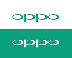 Oppo Brand Logo Phone Symbol Name Design Chinese Mobile Vector Illustration Green And White