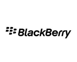 BlackBerry Symbol Logo Brand Phone With Name Black Design Canada Mobile Vector Illustration