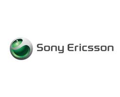 sony ericsson marca logo teléfono símbolo con nombre diseño Japón móvil vector ilustración