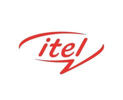 Itel Brand Logo Phone Symbol Red Design China Mobile Vector Illustration