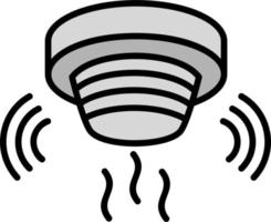 icono de vector de detector de humo