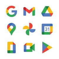 set of Google apps vector logo design