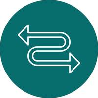Zigzag Arrow Vector Icon