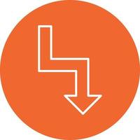 Zigzag Arrow Vector Icon