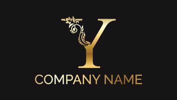 Letter Y Luxury Decorative Alphabetic Golden ABC Monogram Logo vector