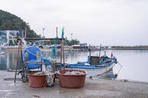 The cloudy afternoon at the fishing pier photo