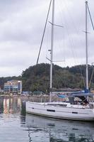 The cloudy afternoon at the fishing pier photo