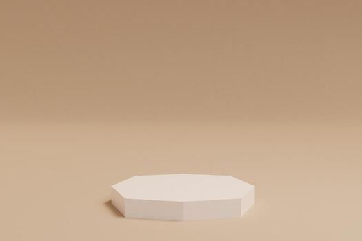 3D rendering scene with podium and abstract background. podium for cosmetic product presentation. photo