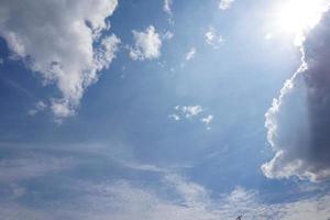 blue sky background with white clouds.Sky clouds. Blue sky with white clouds. photo