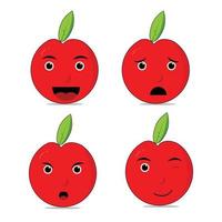 vector emoji apple white background