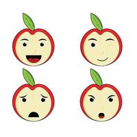 vector emoji apple white background