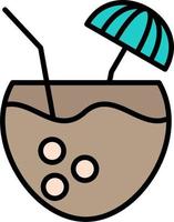 Coconut Drink Vector Icon