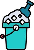 Ice Bucket Vector Icon