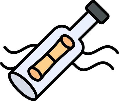 Message In A Bottle Vector Icon