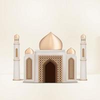 Design mosque building model for background vector