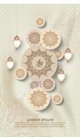 eid mubarak background with mandala for background, greeting card , poster vector