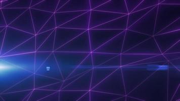 Abstract purple lines and triangles glowing high tech digital energy abstract background. Video 4k, 60 fps