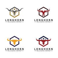 Long horn logo template vector illustration design