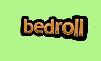 bedroll writing vector design on a green background