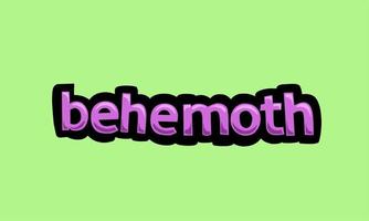 behemoth writing vector design on a green background