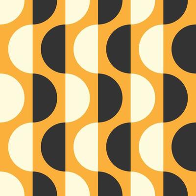 Retro vintage seamless vector geometric pattern. 70s retro print for fabric cover background