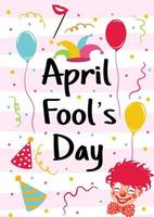 april fool day vector celebrating card