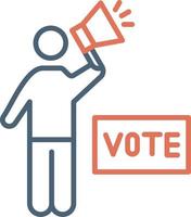 icono de vector de campaña de votación