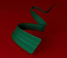 3d Flag of Bangladesh Country, 3d Wavy Green Ribbon isolated on Red Background, 3d illustration photo